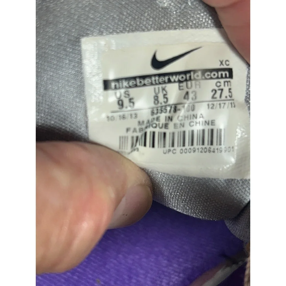 Nike Kobe Venomenon 4 Men 9.5 White Purple Black Basketball Shoes 635578-100